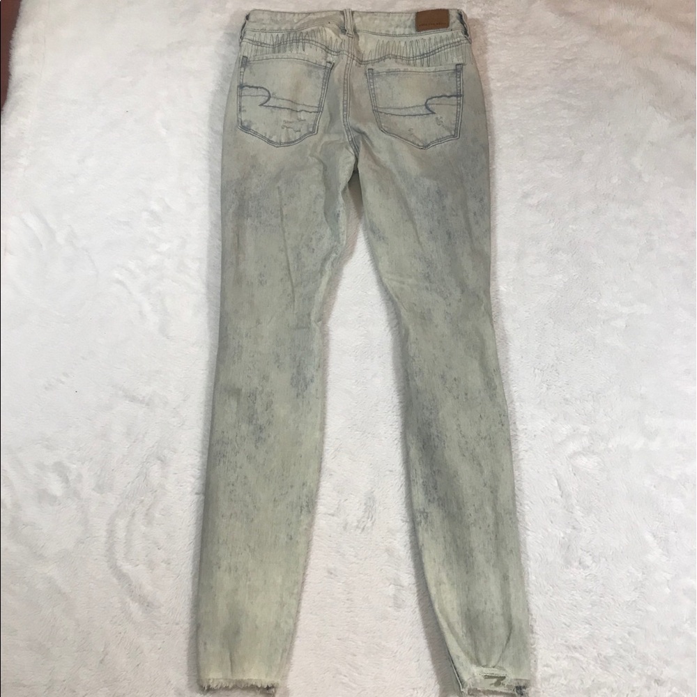 NEW AMERICAN EAGLE acid wash distressed jeans 6 ae - Picture 3 of 13
